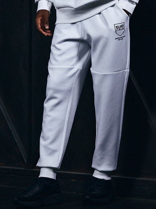 DOUBLE KNIT EMBOSS CAMO SHIELD LOGO PANTS | ALL ITEMS