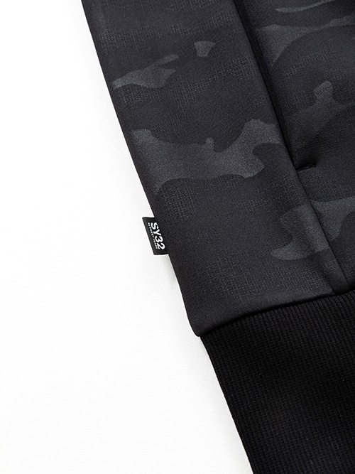 DOUBLE KNIT EMBOSS CAMO SHIELD  P/O CREW