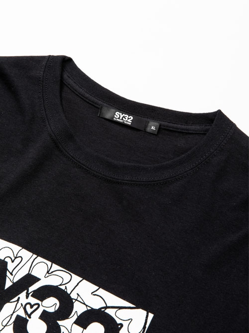★SY 32★ハートボックスロゴTシャツ SY32 by SWEET YEARS - HEART BOX LOGO TEE / ハートボックス