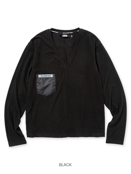 【WOMEN'S】LONG SLEEVE DEEP NECK T