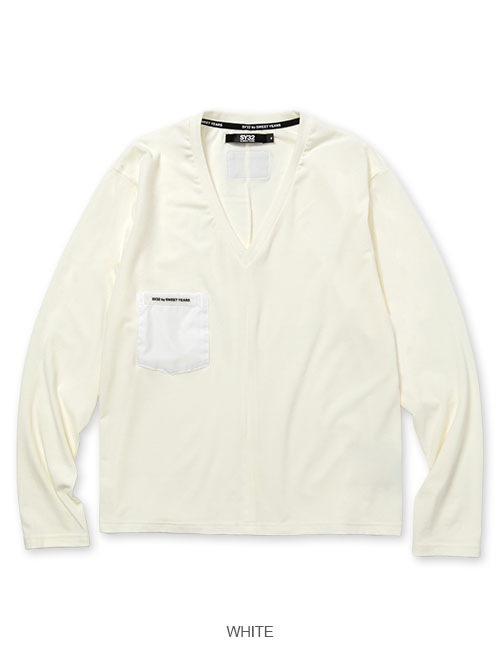 【WOMEN'S】LONG SLEEVE DEEP NECK T