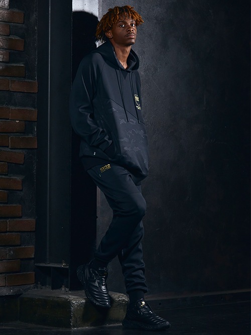 DOUBLE KNIT EMBOSS CAMO SHIELD LOGOP/O HOODIE