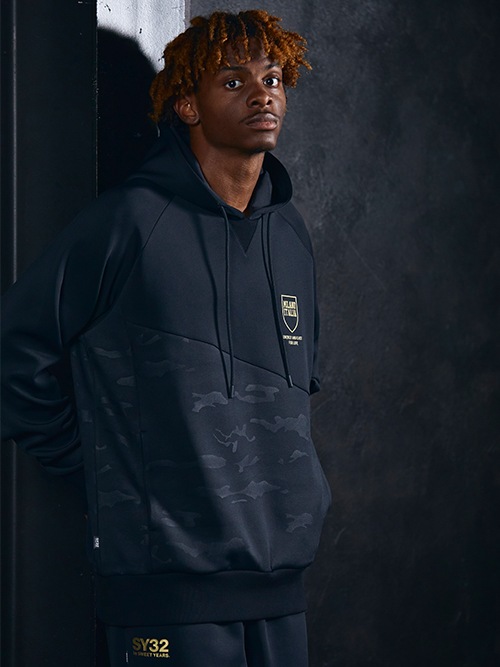 【SY32 SWEET YEARS】DOUBLE KNIT EMBOSS CAMO SHIELD LOGOP/O DOUBLE KNIT EMBOSS CAMO SHIELD LOGOP/O HOODIE | ALL ITEMS