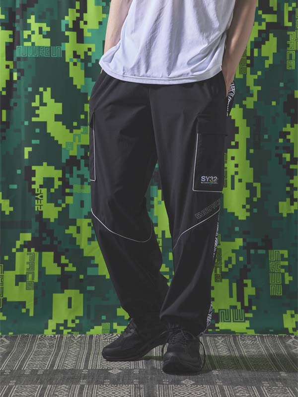 PIPING NYLON CARGOPANTS