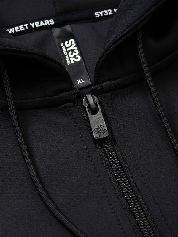 DOUBLE KNIT MULTI LOGO ZIP HOODIE
