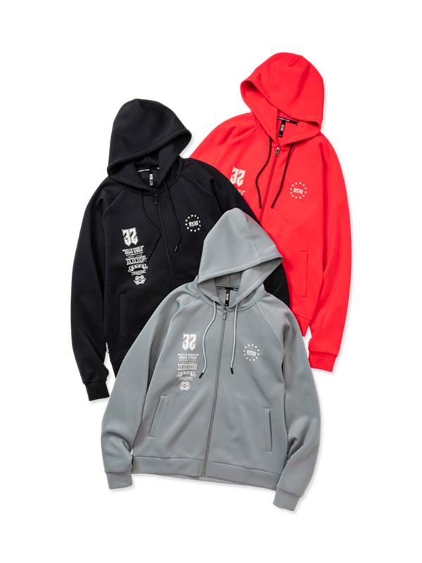 DOUBLE KNIT MULTI LOGO ZIP HOODIE | TOPS,HOODIES | 【公式】SY32 by