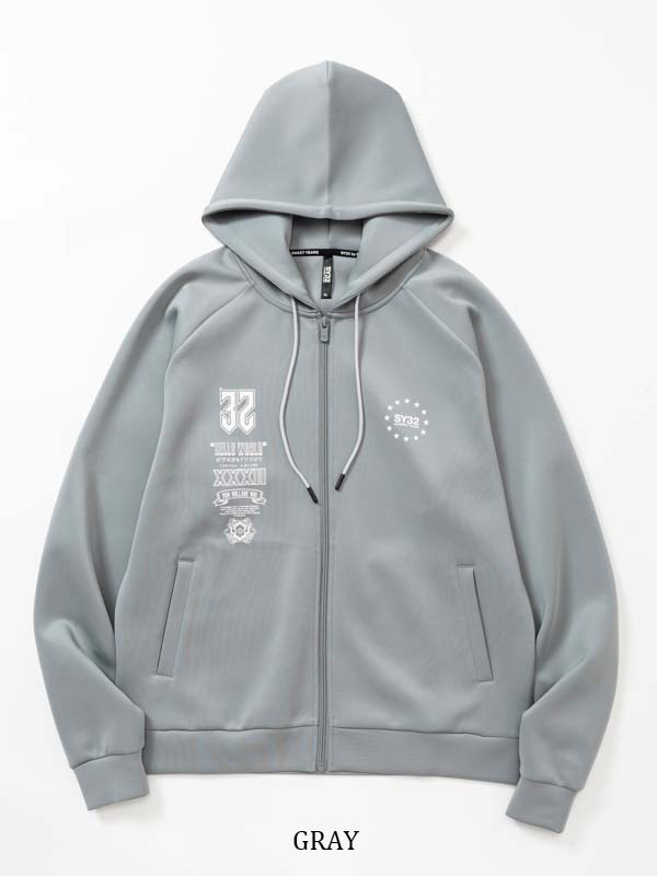 DOUBLE KNIT MULTI LOGO ZIP HOODIE | TOPS,HOODIES | 【公式】SY32 by
