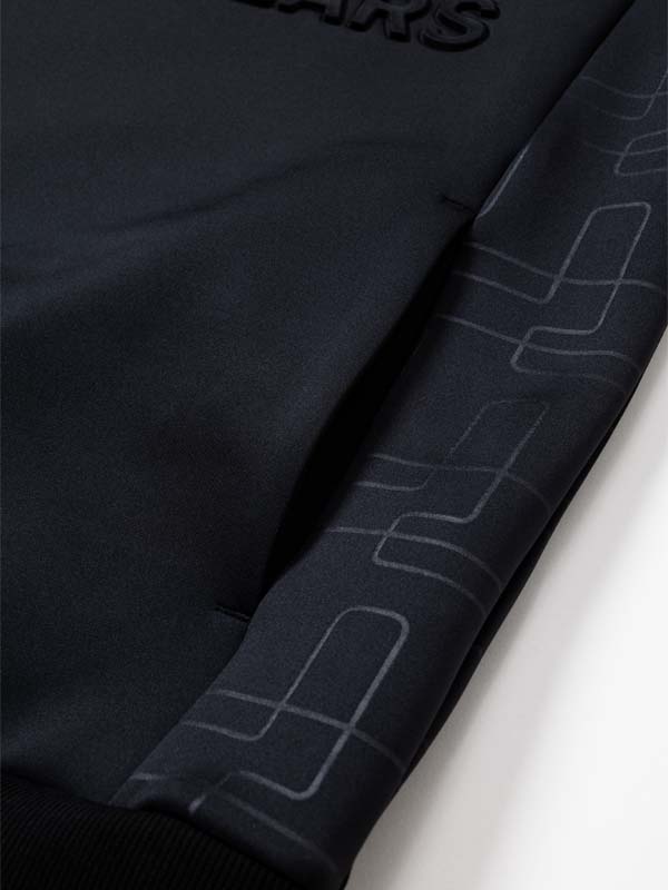 DOUBLE KNIT EMBOSS GEOMETRY P/O HOODIE