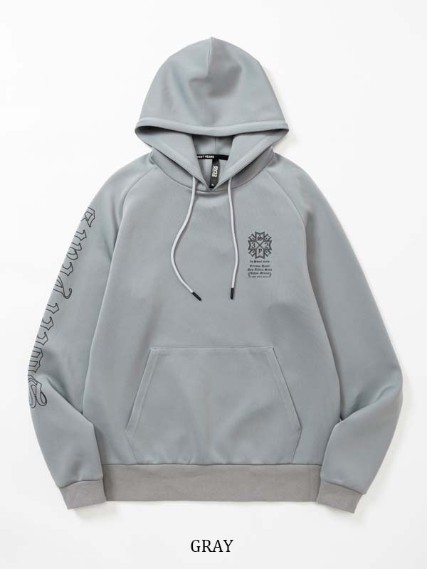 DOUBLE KNIT GOTHIC LOGO P/O HOODIE