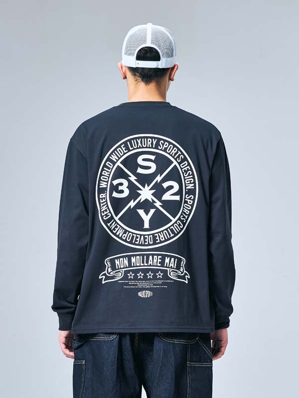 CIRCLE BACK PRINT L/S TEE