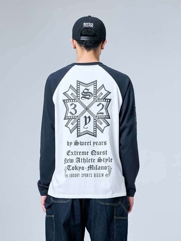 RAGLAN SLEEVE CROSS L/S TEE