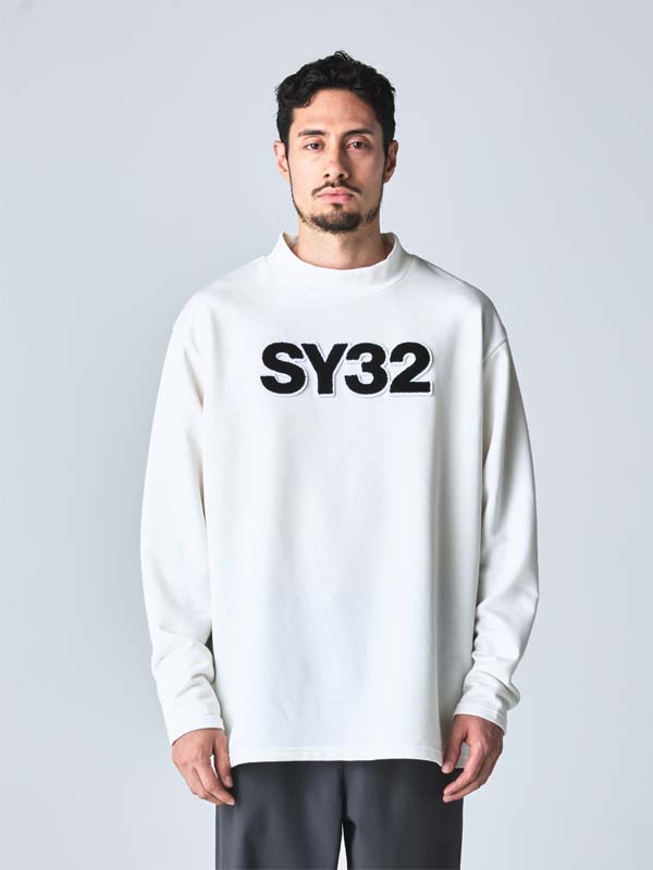 SAGARA LOGO MOCK NECK SWEAT TEE