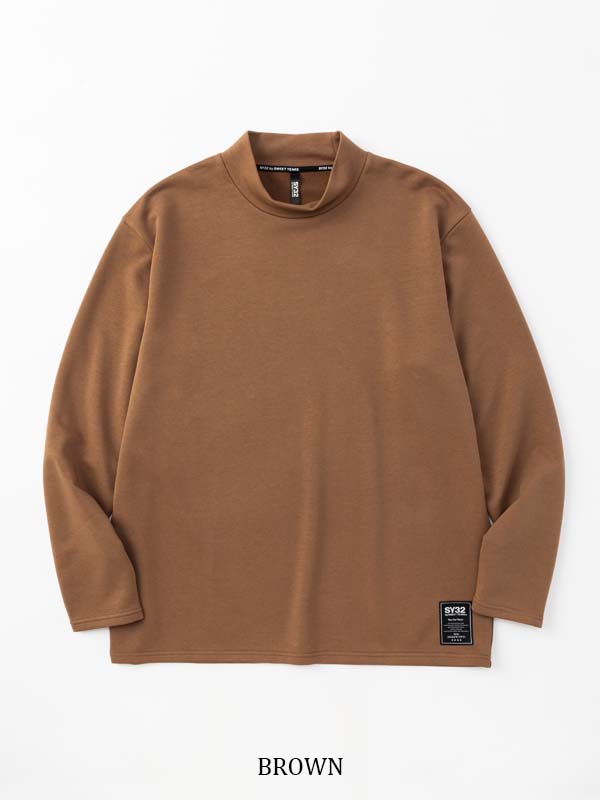 BASIC LOGO MOCK NECK SWEAT TEE