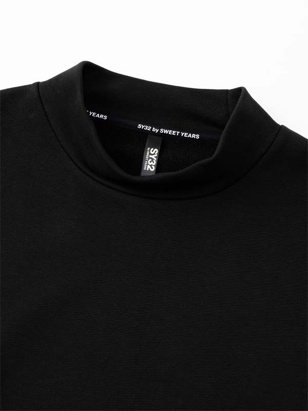BASIC LOGO MOCK NECK SWEAT TEE