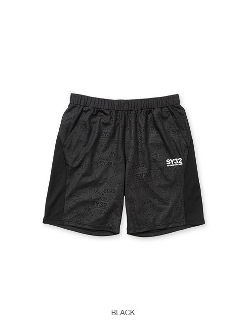 【SY32 SWEET YEARS】ショートパンツ L ブラック SY32 by SWEET YEARS - DOUBLE KNIT EMBROIDERY LOGO SHORT
