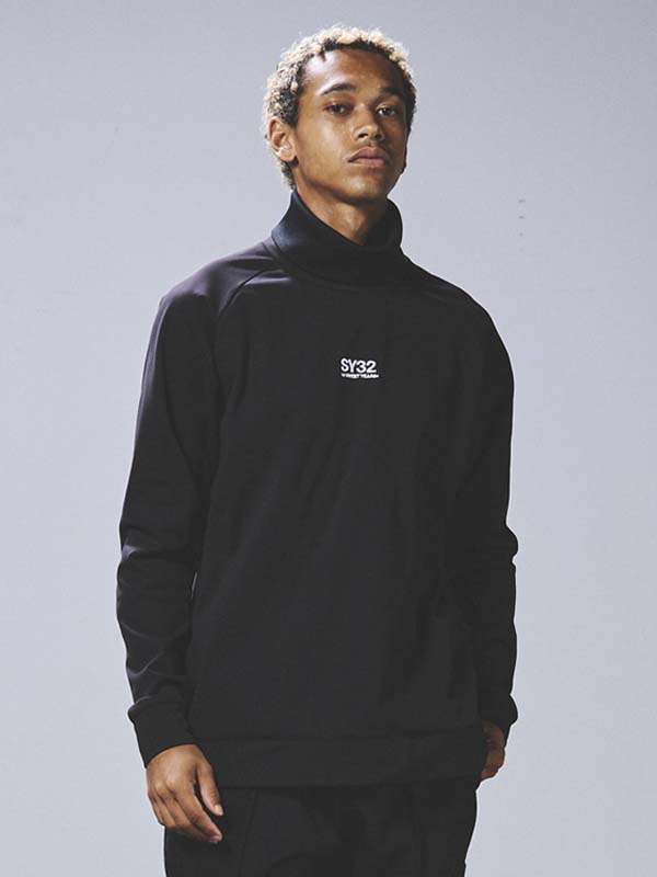 LAYERED HIGH NECK WIND GUARD L/S TEE
