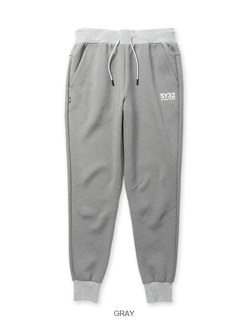 【SY32 SWEET YEARS】レディース ロングパンツ M グレー DOUBLE KNIT EMBOSS LOGO LONG PANTS | SPECIAL,HAVE A GOOD