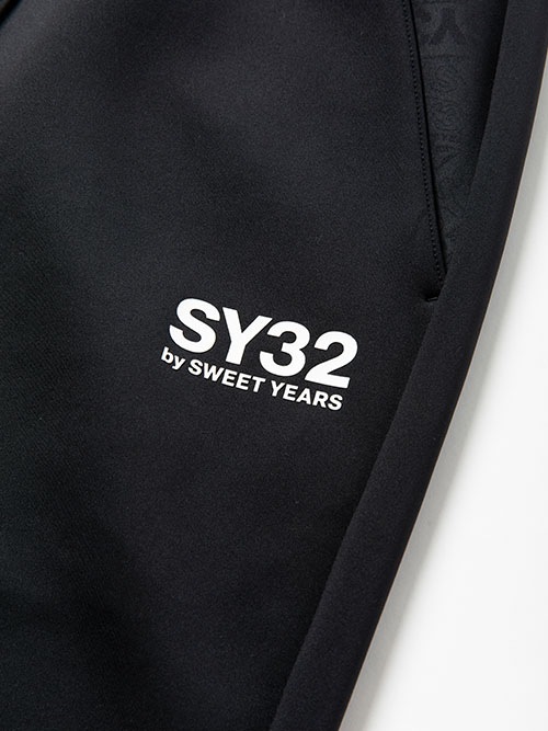 新品 SY32 ラインストーン ロンT ブラック 黒 DOUBLE KNIT EMBOSS LOGO LONG PANTS | SPECIAL,HAVE A GOOD