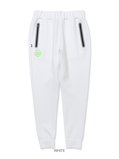 DOUBLE KNIT EMBROIDERY LOGO LONG PANTS