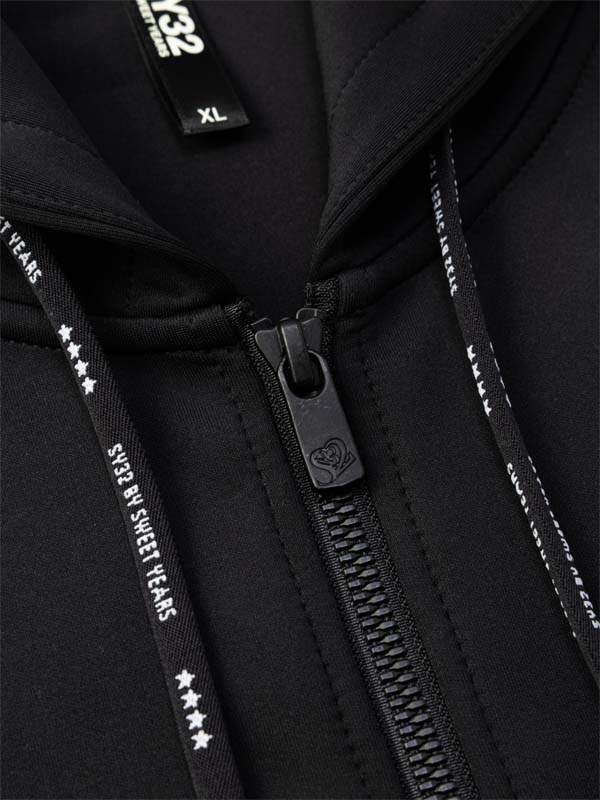 DOUBLE KNIT EMBOSS ZIP HOODIE