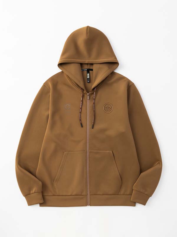 DOUBLE KNIT EMBOSS ZIP HOODIE