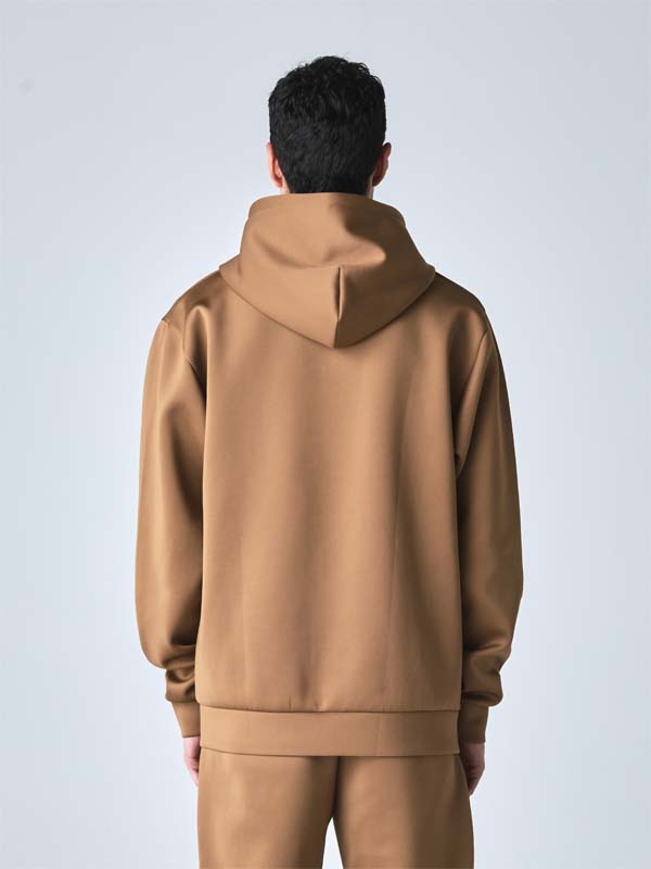 DOUBLE KNIT EMBOSS ZIP HOODIE