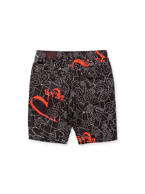 GRAPHIC RASH GUARD SHORT PANTS