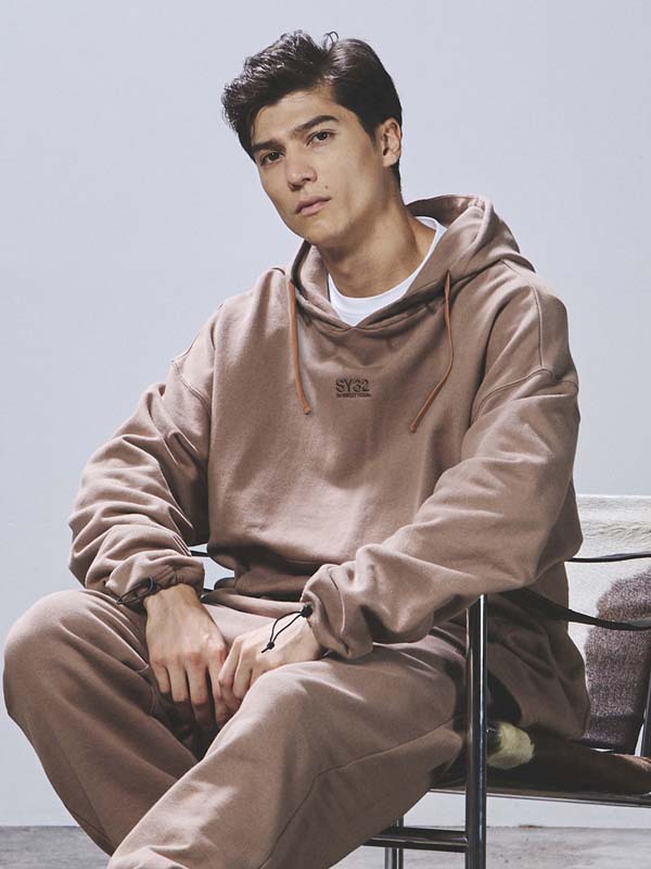 EMBROIDERY LOGO WIDE SILHOUETTE RELAXING P/O HOODIE