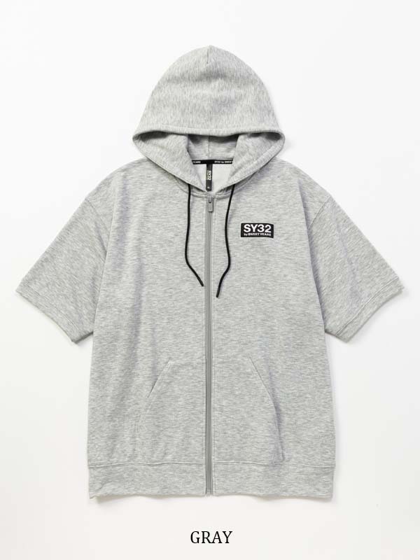 BASIC BOX LOGO S/S ZIP HOODIE