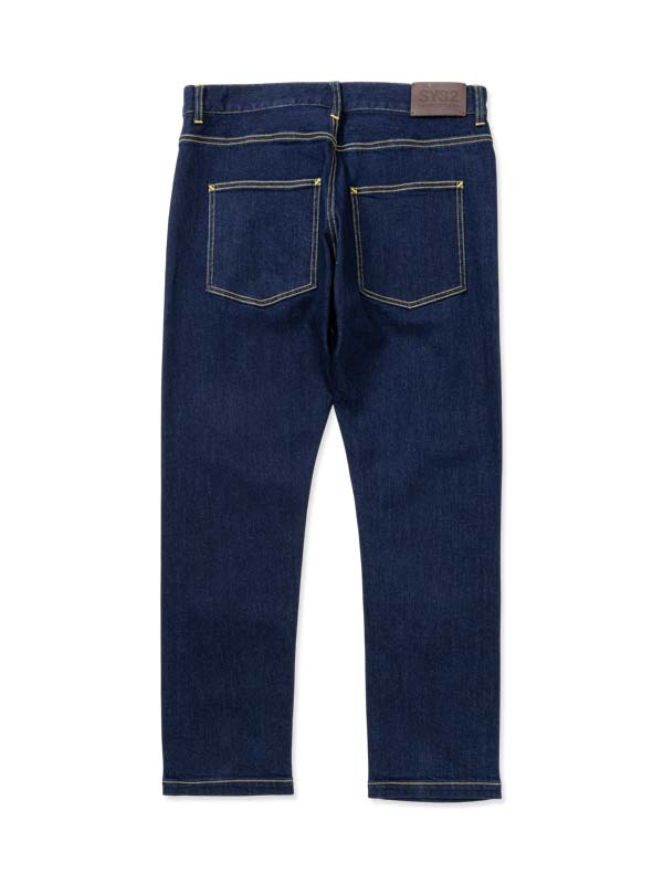 TAPERED DENIM PANTS