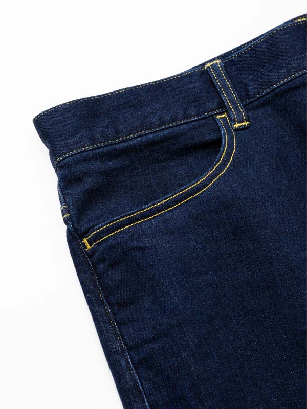 TAPERED DENIM PANTS