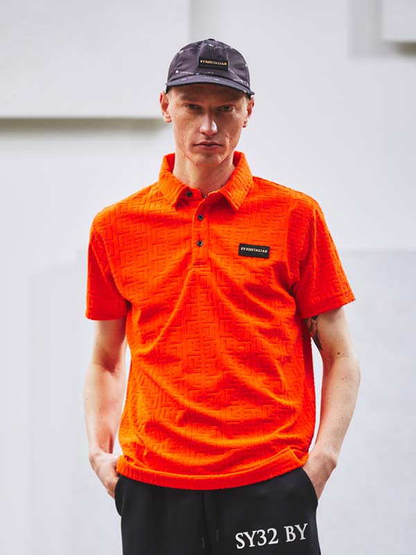 JACQUARD PILE POLO SHIRTS