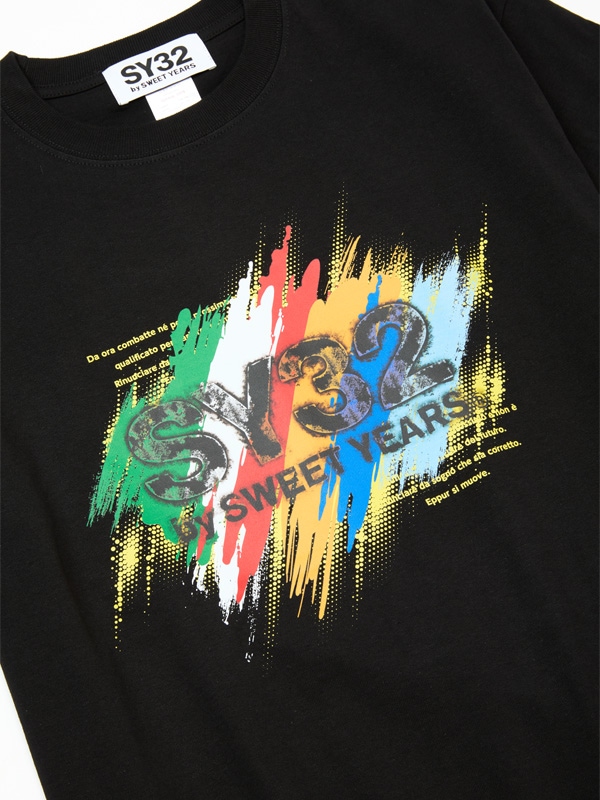 【SY32】EPARATE GRAPHIC TEE  送料込み SY32 by SWEET YEARS Tシャツ MULTI LOGO GRAPHIC TEE BLACK