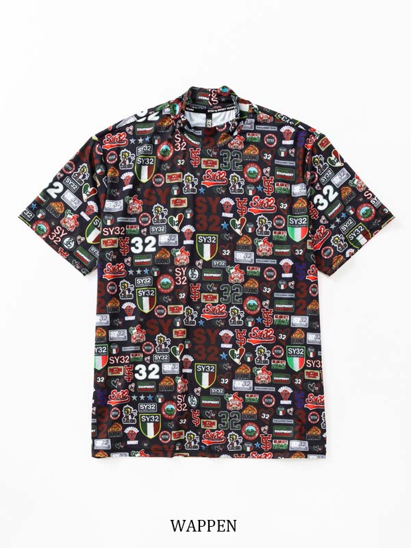 GRAPHIC MOCK NECK TEE