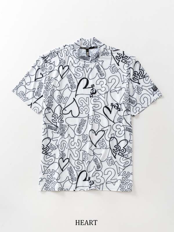 GRAPHIC MOCK NECK TEE