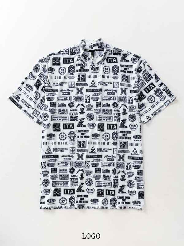 GRAPHIC MOCK NECK TEE