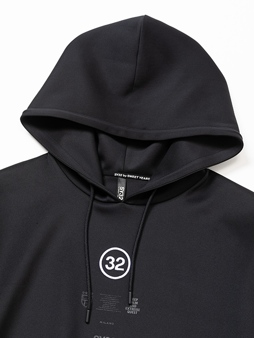 DOUBLE KNIT EMBROIDERY LOGO HOODIE TEE