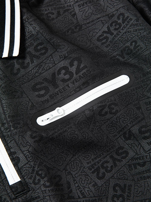 EMBOSS BOX LOGO ZIP POLO