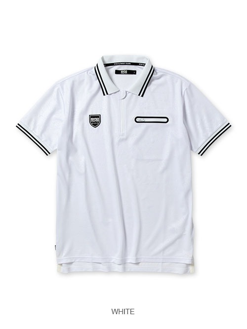 EMBOSS BOX LOGO ZIP POLO