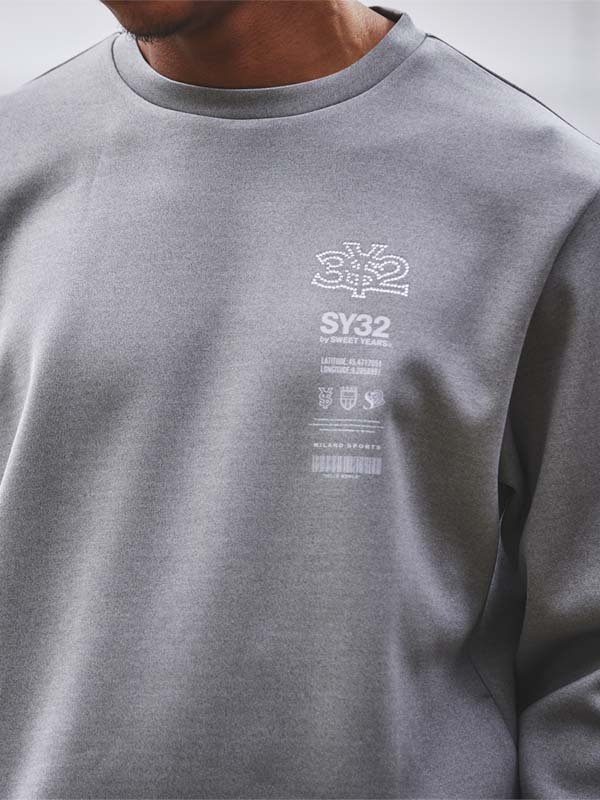 国内発送【SY32 】DOUBLEKNIT RHINESTONE CREW DOUBLEKNIT RHINESTONE CREW | TYPE | 【公式】SY32 by SWEET