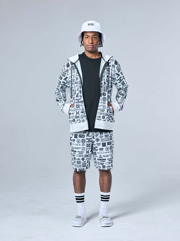 RASH GUARD GRAPHIC ZIP HOODIE