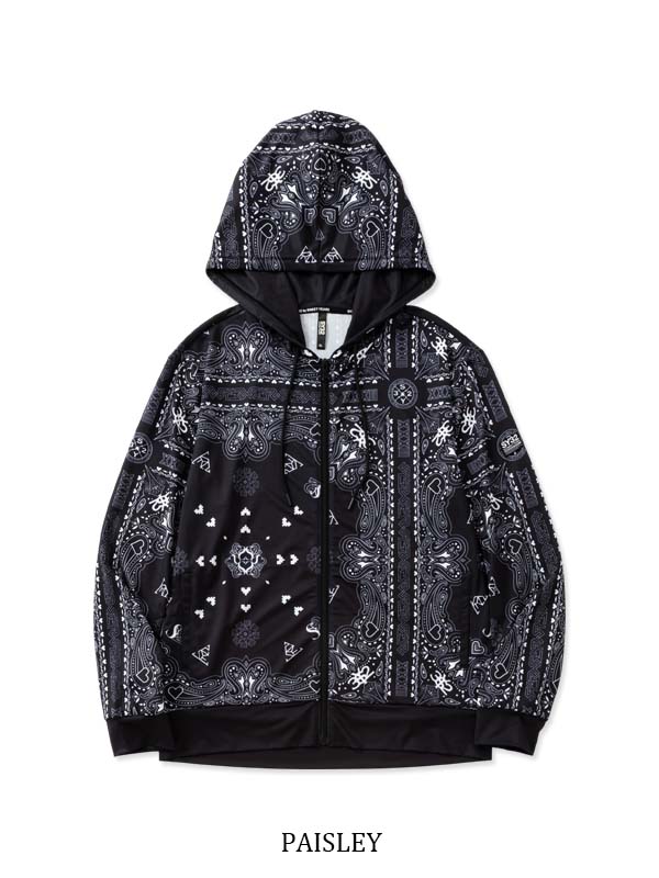 RASH GUARD GRAPHIC ZIP HOODIE