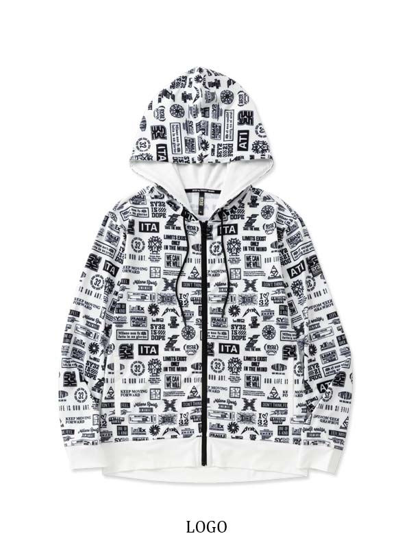 RASH GUARD GRAPHIC ZIP HOODIE