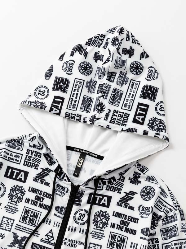 RASH GUARD GRAPHIC ZIP HOODIE