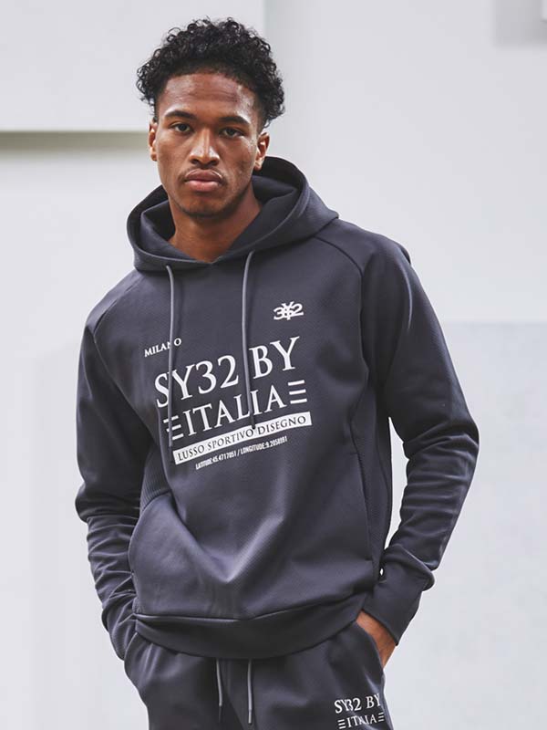 SPIRAL KNIT P/O HOODIE