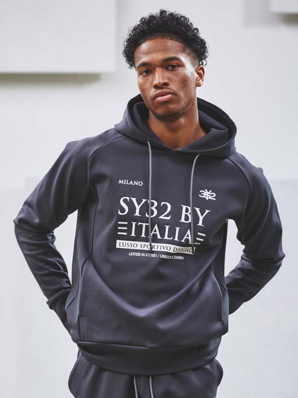 SPIRAL KNIT P/O HOODIE