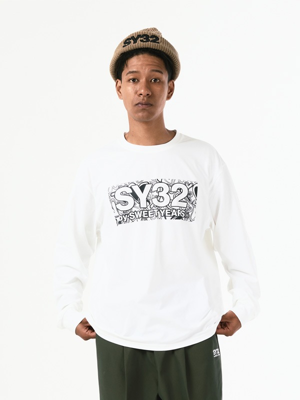 HEART PATTERN BOX LOGO L/S TEE | TOPS,T-SHIRTS | 【公式】SY32 by