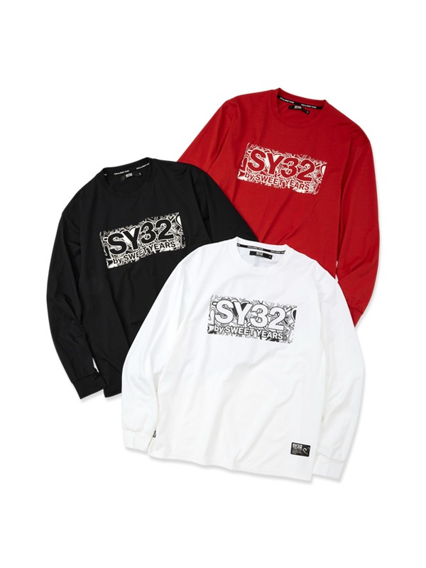 【SY32 SWEET YEARS】レディース ロングスリーブ M ハート総柄 SY32 SWEET YEARS】レディース ロングスリーブ M ハート総柄