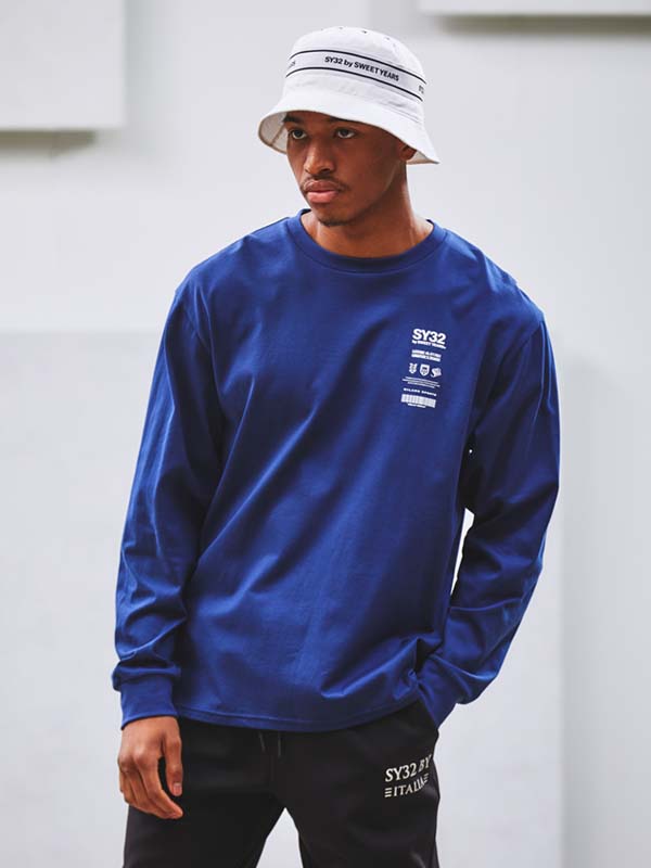 VERTICAL MULTI MINI LOGO L/S TEE