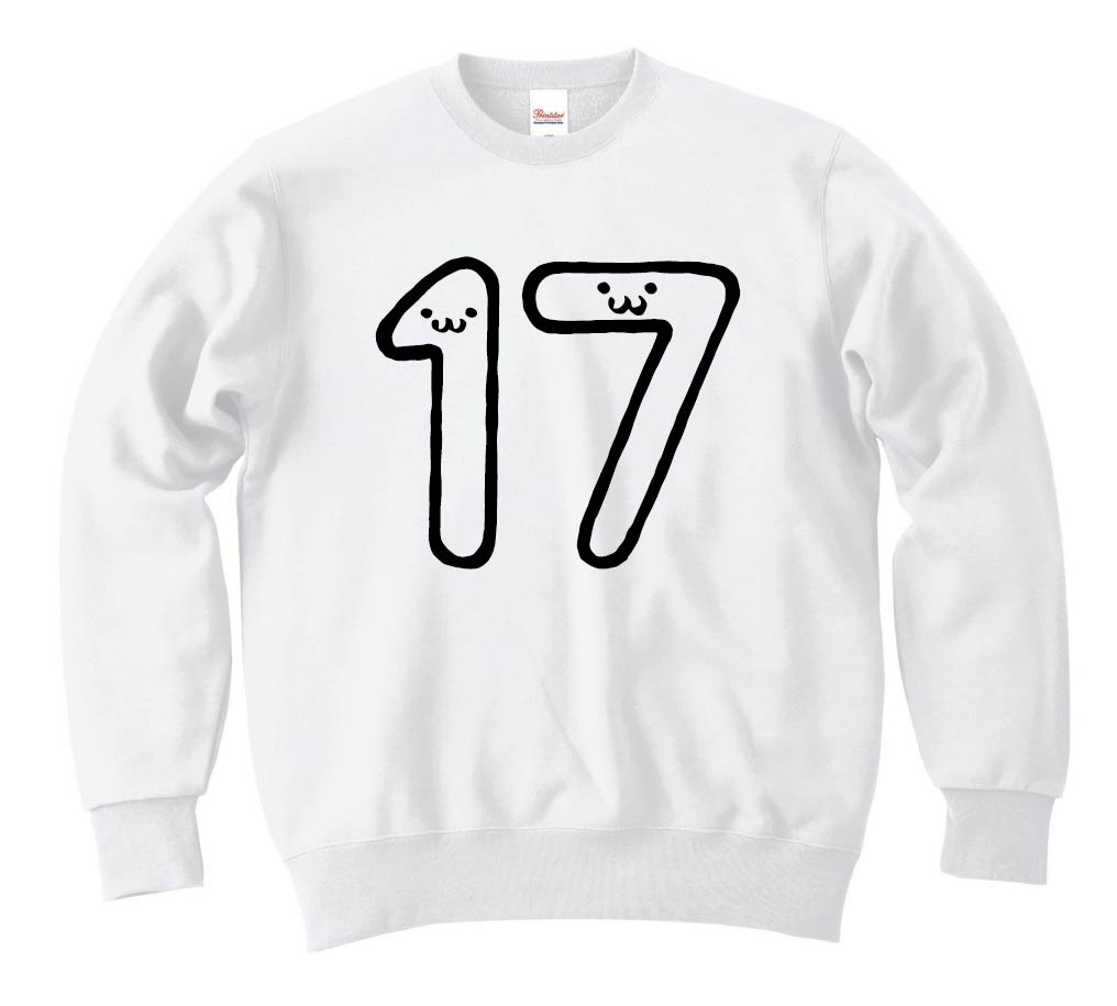 SEVENTEEN セブチ トレーナー 17 じゅうなな 十七 seventeen 数字 ナンバー 記号 文字 筆絵